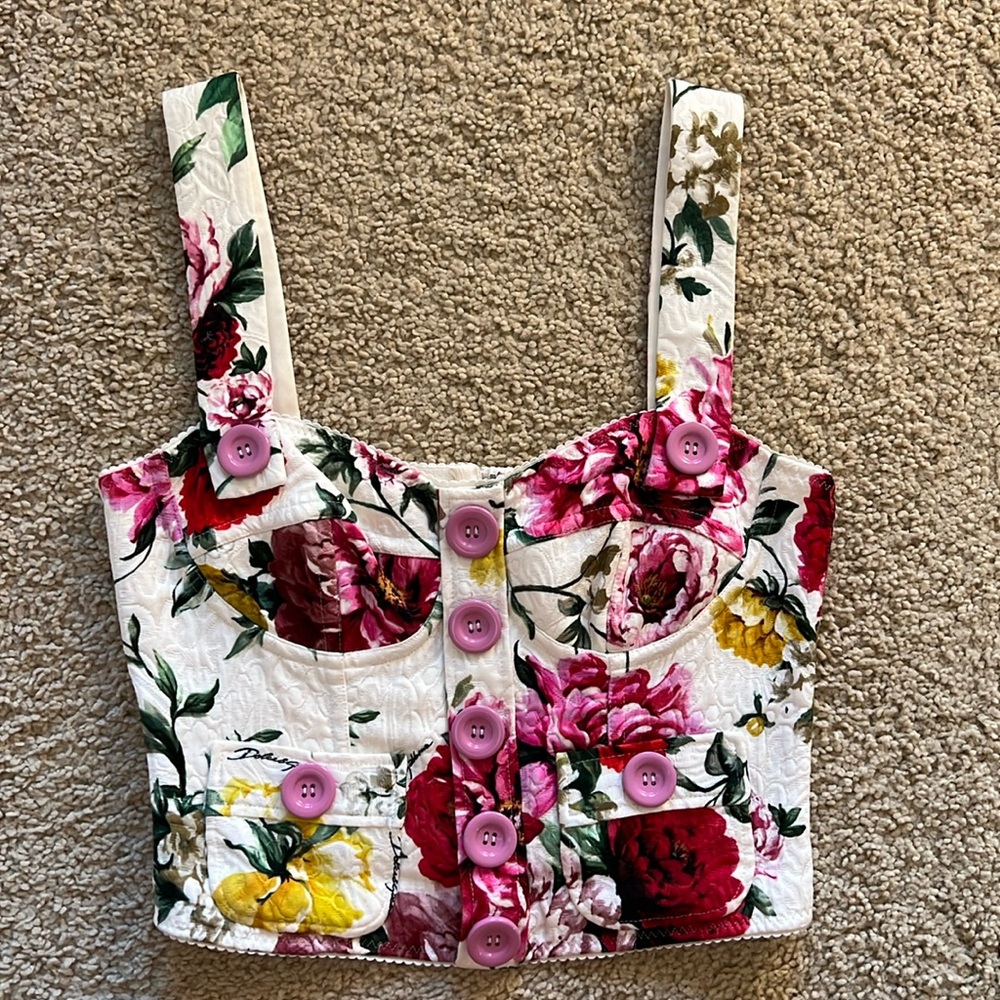 Dolce & Gabbana Bustier floral top